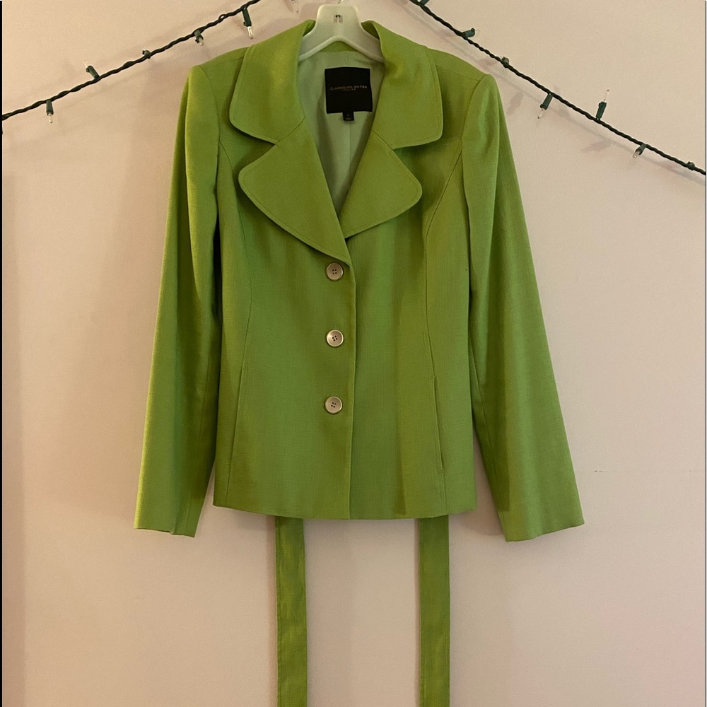 Spring green suit jacket